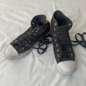 Converse Gray Knit High-Top Sneakers